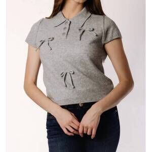 NEW RD STYLE kuni cap sleeve sweater in grey